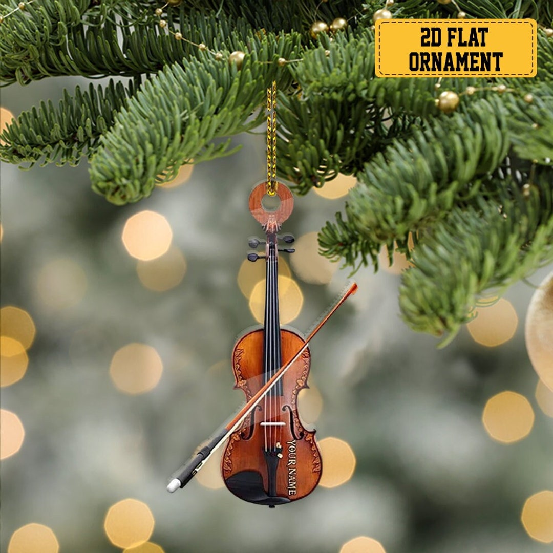 Custom Violin Ornament Hanging Ornament, Instrument Ornament Violin