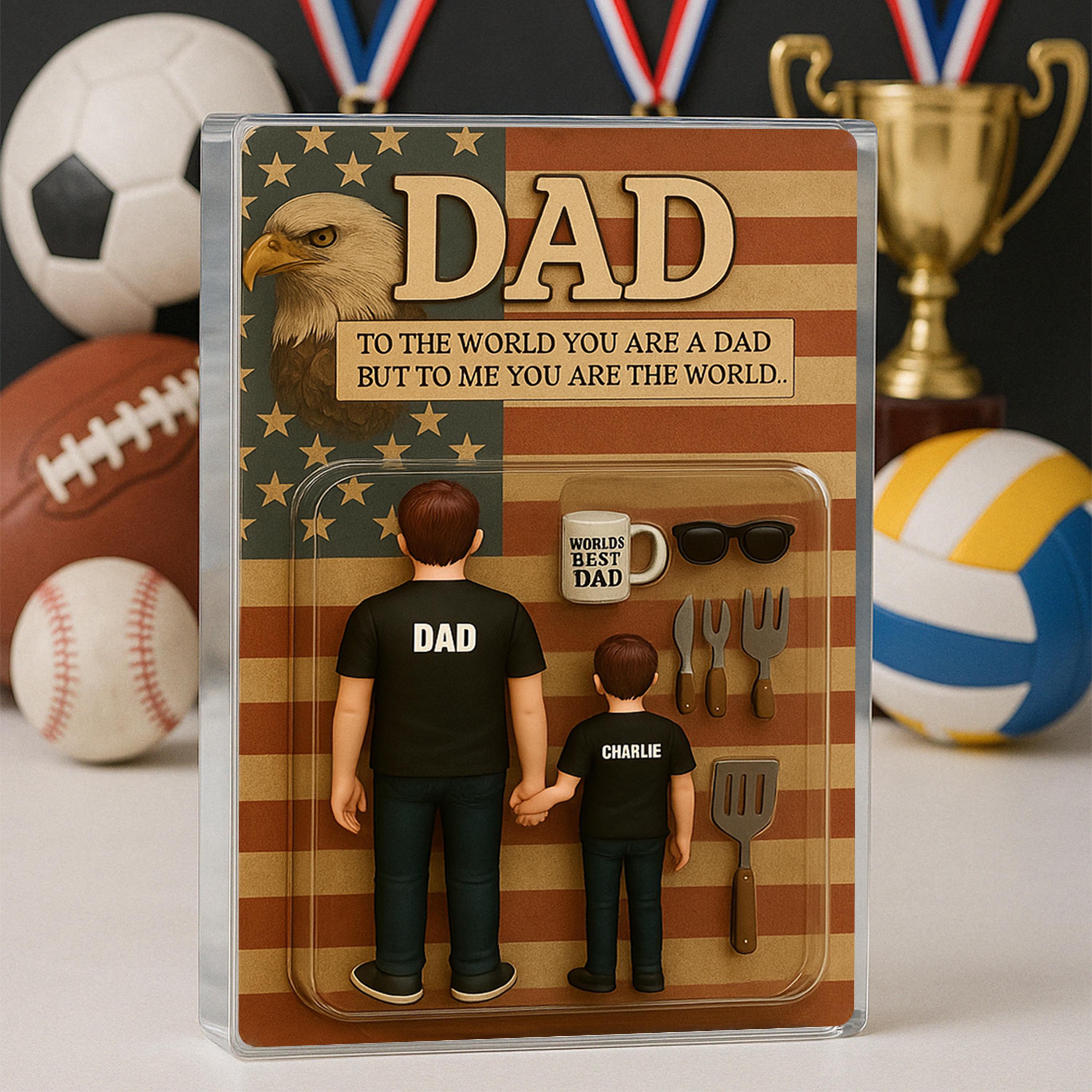 Grandpa We Love You Personalized Horizontal Rectangle Acrylic Block Plaque