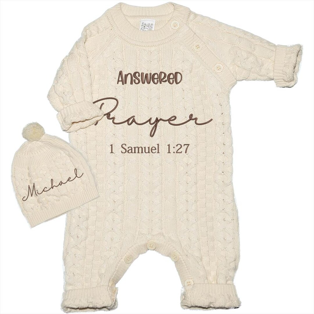 Gift Box Pima Cotton Baby Romper With Front Button Detail Prayer Pillow Tie Set Copy main image 1