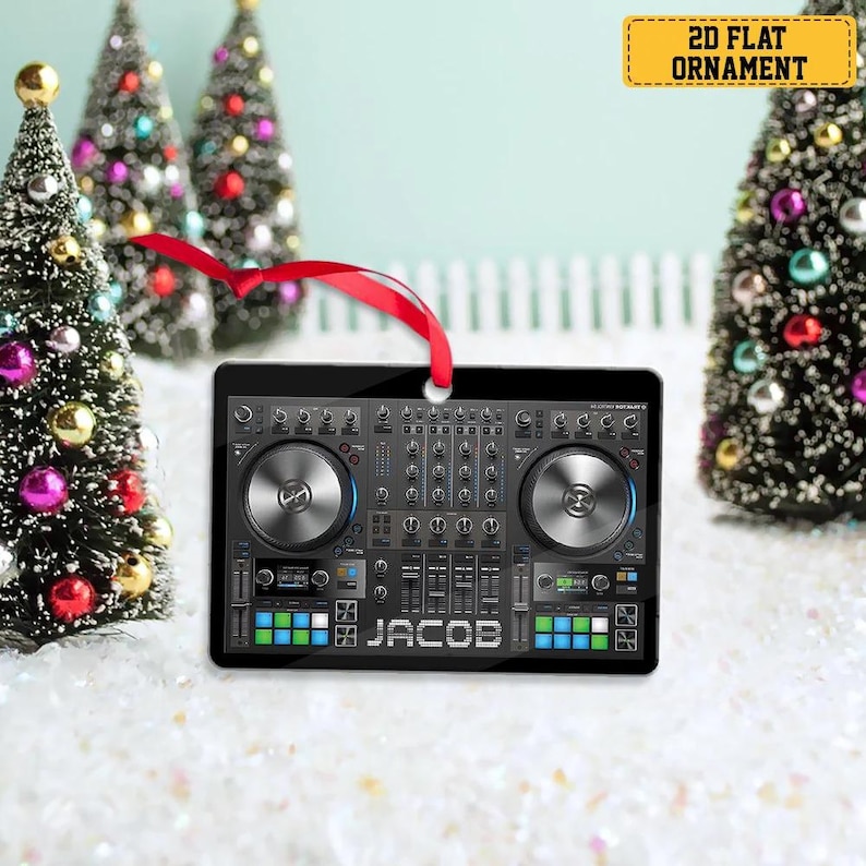 Custom DJ Mixer Acrylic Ornament, Custom DJ Machine Flat 2D Ornament