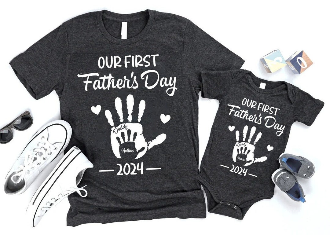 Custom Our First Father's Day Together Shirt, Personalized Name Shirt — free download