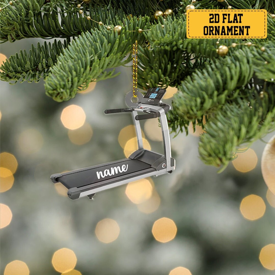 Personalized Fitness Treadmill Exercise Equipment Christmas Ornament