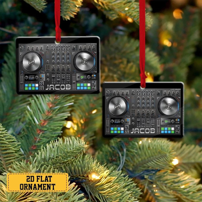 Custom DJ Mixer Acrylic Ornament, Custom DJ Machine Flat 2D Ornament