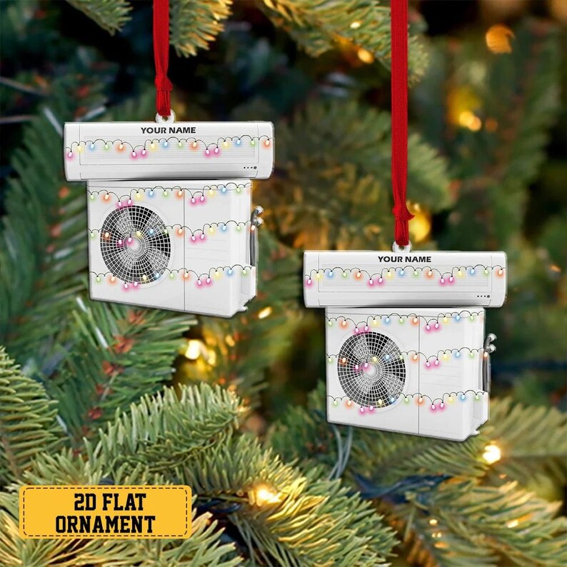 Custom Air Conditioner Christmas Light Ornament Xmas Tree Decor, Loved