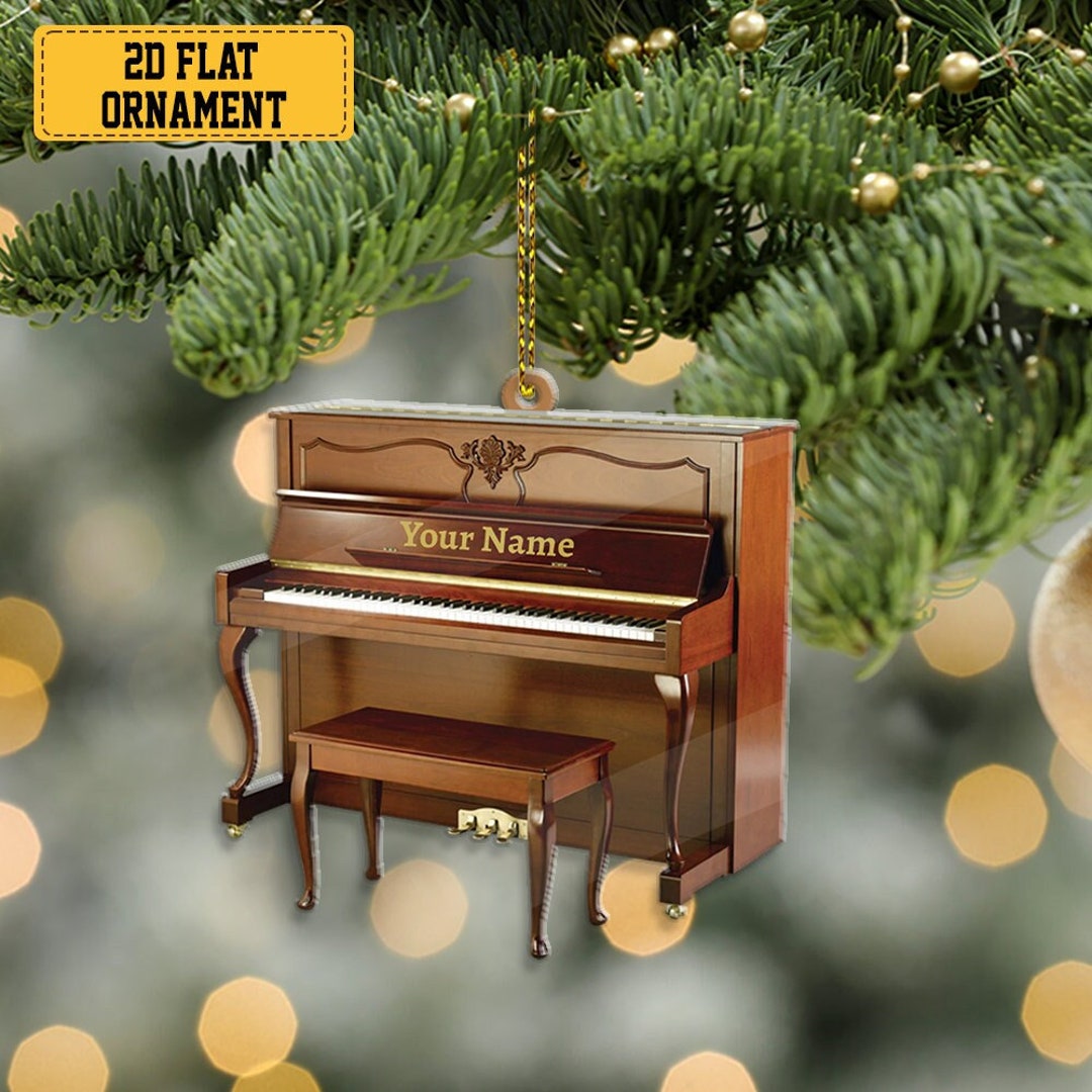 Personalized Piano Christmas Ornament, Music Christmas Ornament, Piano