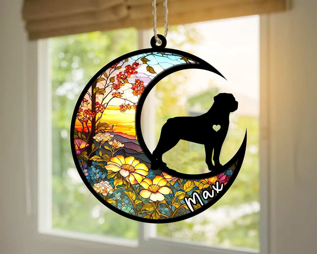Personalized Rottweiler Suncatcher Ornament, Rottweiler Ornament, Loss ...