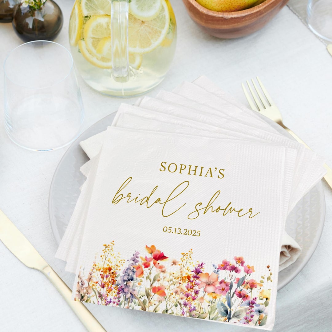 Personalized Bridal Shower Napkins