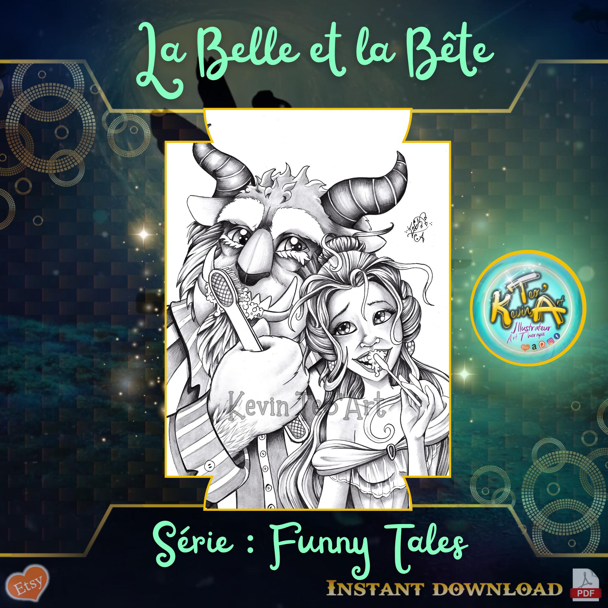 Beauty and the Beast - Funny Tales - Etsy