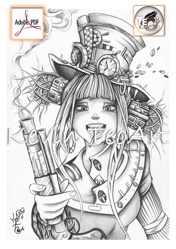 Gothic Chibi Girls Coloring Book 130 Page Cute Manga Anime Fantasy Coloring  Pages for Children & Adults, Instant Download, Printable PDF 