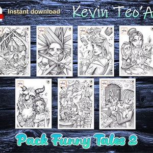 Pack Funny Tales 2 / Kevin TeoArt / Download Printable File (PDF)