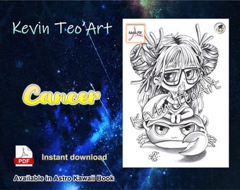 Astro Kawaii – Cancer / Kevin TeoArt