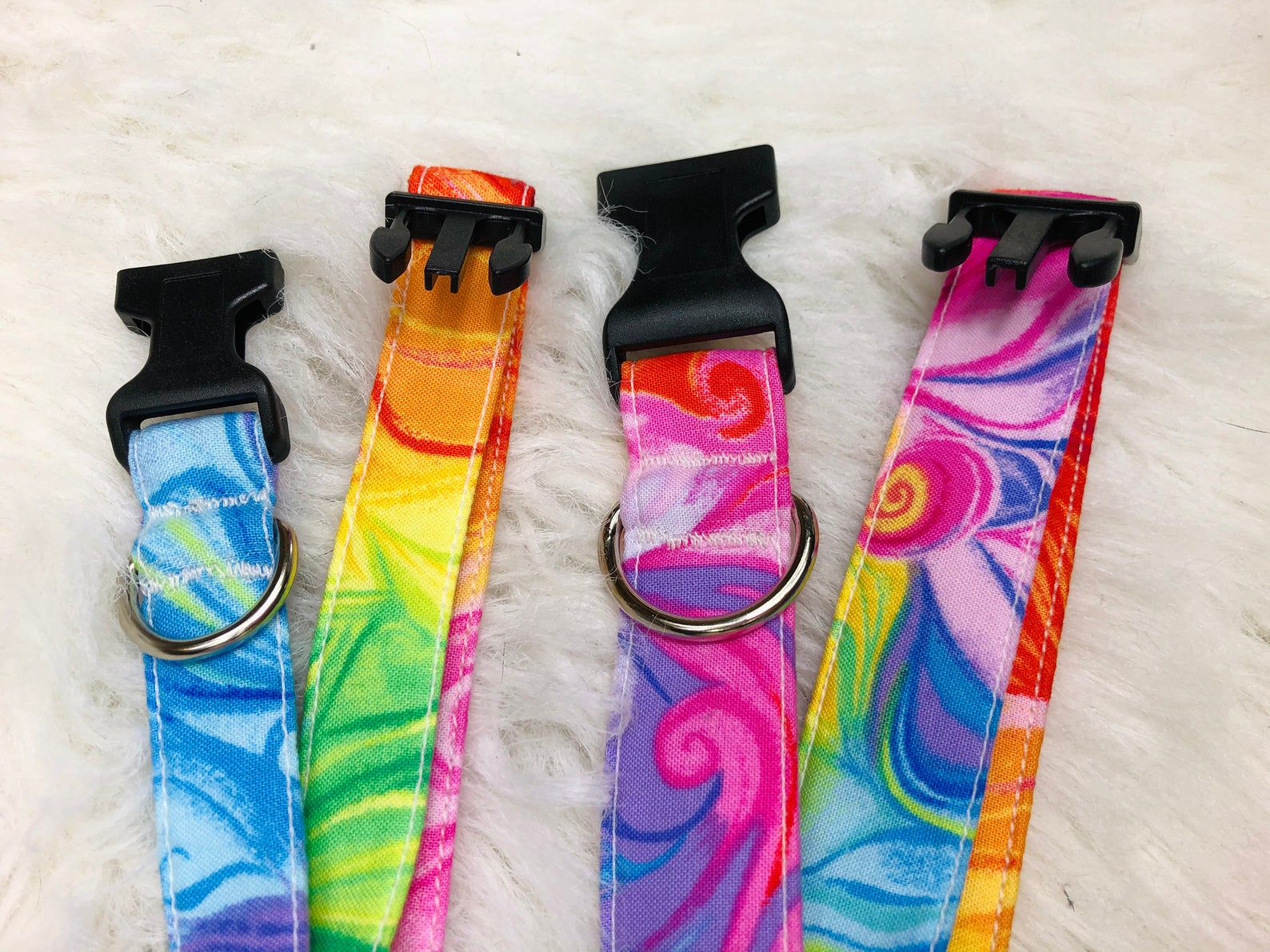 Rainbow Fun Collar by Polka Dogs Etsy