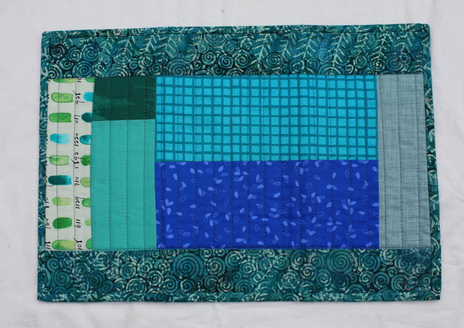 4 Blue and Green Placemats Etsy