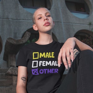 Funny Nonbinary Tee - Genderqueer and Enby T-Shirt - Funny Non Binary and Transgender Gift Shirt - LGBTQ Pride Shirts