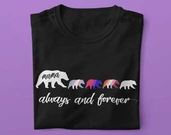 Linda camiseta LGBTQ Mama Bear - Transgénero Bisexual Lesbiana Cisgénero Niños Regalo - Genderqueer Kids - LGBTQ Pride Month Tee