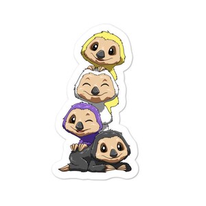Leuke Nonbinary Luiaard Sticker - Genderqueer en Enby Sticker - Non Binary en Transgender Gift Sticker - LGBTQ Pride Luiaard Sticker