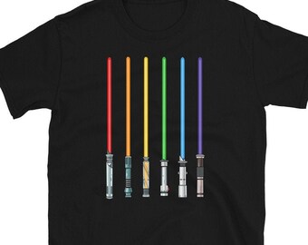 Grappige LGBTQ Light Sword Tee - lesbische en homo sciencefiction T-shirt - biseksuele en transgender nerd shirt - grappige LGBTQ Pride