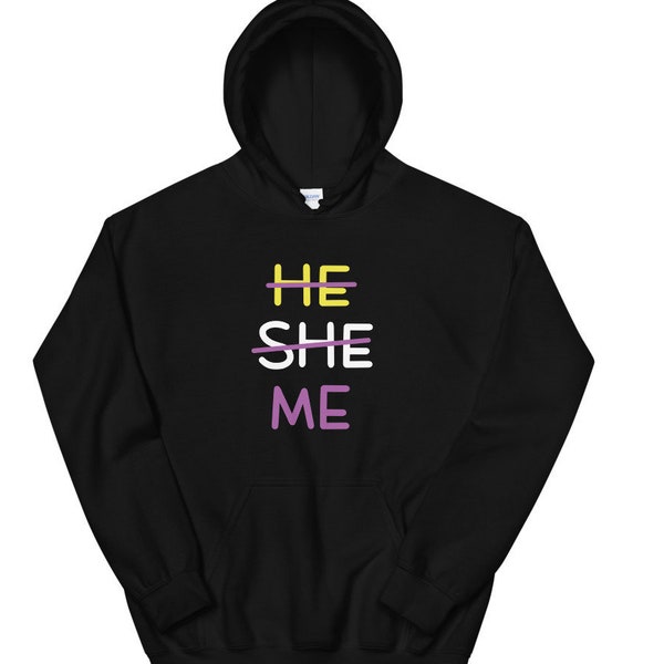 Funny Nonbinary Hoodie - Genderqueer and Enby Gift - Non Binary Hoodie - LGBTQ Pride Pullover