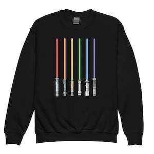 Sudadera juvenil LGBTQ Light Sword - Suéter de ciencia ficción para lesbianas y gays - Camiseta nerd bisexual y transgénero - Orgullo LGBTQ divertido