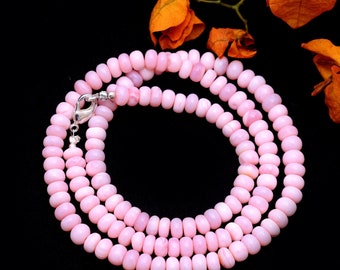 Pink Opal , Pink Opal Necklace, Wood Anniversary Gift for Her, Dyed Pink Opal, Necklace for Her, Gift for Her, Pink Opal Necklace