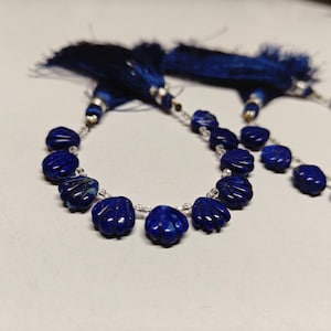 Lapis lazuli Beads, Lapis lazuli Carving Heart Beads, Lapis Lazuli Gemstone Beads Strand, Lapis Lazuli Briolette, Jewelry Making craft
