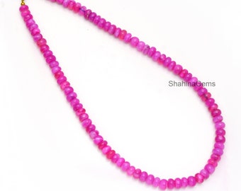 Hand Knotted Pink Opal Necklace, Peruvian Pink Opal Necklace, Pink Opal Knotted Necklace, Pink Opal Gemstone Necklace, Opal Candy Necklace