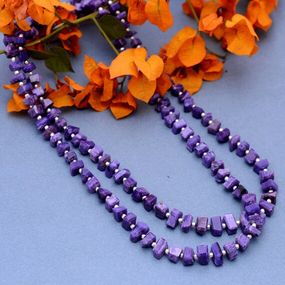 Charoite Necklace, Natural Gemstone Necklace Jewelry,  November Birthstone Necklace ,Necklace ,Gift For Her