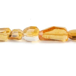 Citrine beads, citrine faceted tumble beads, citrine gemstone beads, citrine briolette bead, citrine 8" strand jewelry making craft