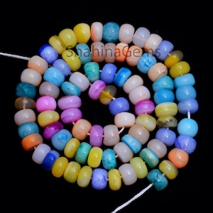 16 &#39;&#39; Strang Multi Regenbogen Opal Edelstein Glatte Rondell Form Perlen, Größe ca 8 MM, Opal Rondell Perlen, Schmuckherstellung Perlen Großhandel