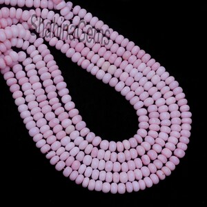 16&#39;&#39; Strand Shaded Pink Opal Smooth Rondelle Beads, Plain Pink Opal Beads, Opal Beads, Rondelle Opal, 7mm to 8mm Opal Beads, Wholesale Beads