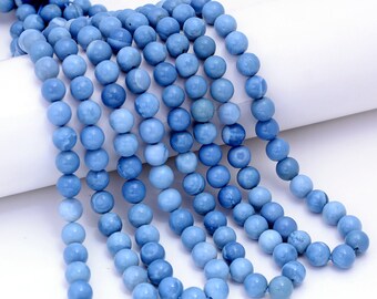 16" Strand Beautiful Blue Oregon Opal Smooth Round Shape Beads,Blue Opal Plain Round Balls Beads Gemstone Polished Opal Beads AAA Quality