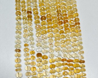 Cytrynowe fasetowane koraliki Rondelle, 7 mm do 8 mm - Cytrynowe koraliki Rondelle z kamieniem szlachetnym - Jakość kamienia szlachetnego, 8-calowy pełny sznur, cena za sznur