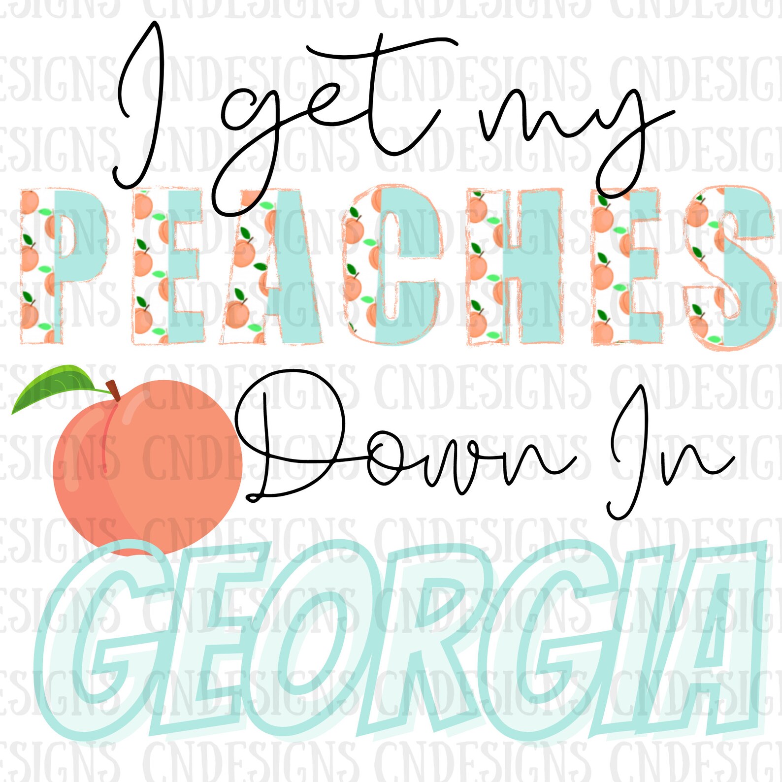 I get my peaches down in PNG Etsy