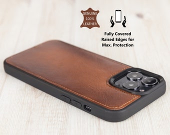 Genuine Leather iPhone Case, iPhone 14, 13, 12, 11, 11 Pro, X, XS, XS Max, XR, 8, 7, 6 Plus Custom iPhone Case, Monogram Phone Case Leather