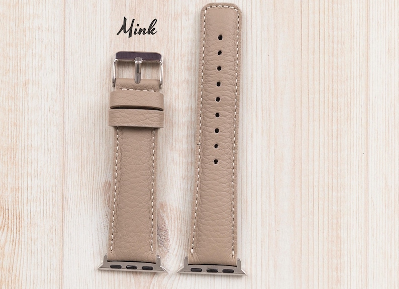 Custom Leather Apple Watch Band 38 40 41 42 44 45 46 49 mm, Handmade Apple Watch Strap, Personalized Galaxy, Fitbit, Pixel, Fossil Bands image 6