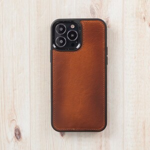iPhone-skal i äkta läder, iPhone 17, 17E, 17 Air, 16, 15, 14, 13, 12, SE Anpassat iPhone-skal Monogram Mobilskal i läder bild 5