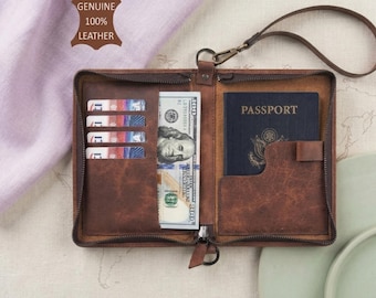 Custom Passport Holder, Leather Passport Cover, Personalized Passport Wallet, Passport Case, Passport Holder Travel Gift for Her Him Mom Dad