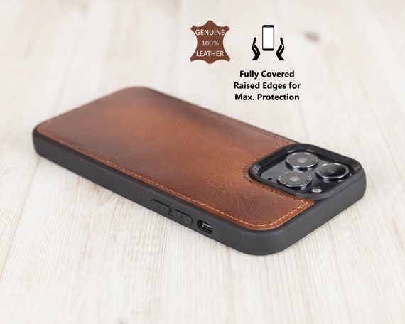 Genuine Leather iPhone Case, iPhone 17, 17 Air, 16, 15, 14, 13, 12, 11, X, XS Max, XR, 8 Plus Custom iPhone Case Monogram Phone Case Leather