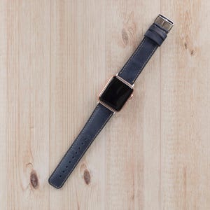 Custom Leather Apple Watch Band 38 40 41 42 44 45 46 49 mm, Handmade Apple Watch Strap, Personalized Galaxy, Fitbit, Pixel, Fossil Bands image 9