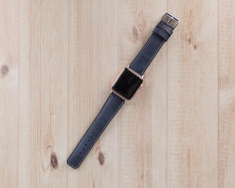 Custom Leather Apple Watch Band 38 40 41 42 44 45 46 49 mm, Handmade Apple Watch Strap, Personalized Galaxy, Fitbit, Pixel, Fossil Bands image 9