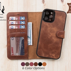 Magsafe - Cartera para iPhone 12, 13 / Pro/ProMax/Mini, tarjetero de cuero  vegano con múltiples bolsillos, 2 bolsillos, soporte magnético para