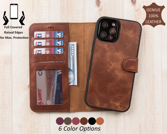 thumbnail image 2 of Caseswill® Leather Card Holder Wallet Case For IPhone 16, 15, 14, 13, 12, 11 Series | TPU + Leather | Kickstand 2 of 6