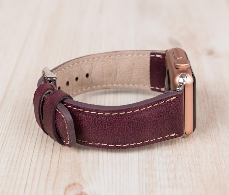 Custom Leather Apple Watch Band 38 40 41 42 44 45 46 49 mm, Handmade Apple Watch Strap, Personalized Galaxy, Fitbit, Pixel, Fossil Bands image 10