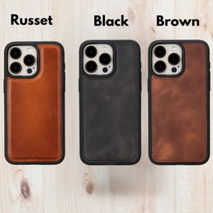 iPhone-skal i äkta läder, iPhone 17, 17E, 17 Air, 16, 15, 14, 13, 12, SE Anpassat iPhone-skal Monogram Mobilskal i läder bild 6