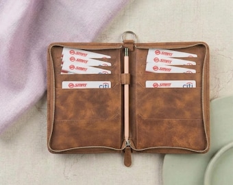 Genuine Leather Passport Holder, Passport Cover, Wristlet Leather Passport Wallet, Personalized Passport Case, Custom Travel Gift Wallet