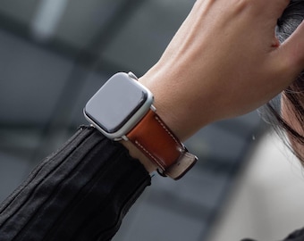 Bracelet Apple Watch en cuir personnalisé 38 40 41 42 44 45 46 49 mm, bracelet Apple Watch fait main, Galaxy personnalisé, Fitbit, Pixel, bandes fossiles