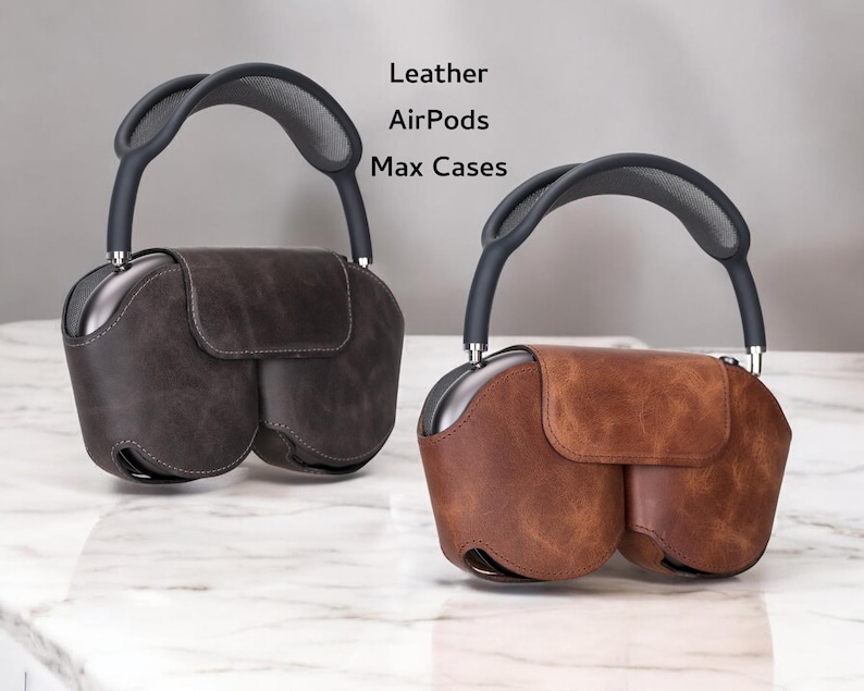 Personalized Leather Airpods Max Case, Airpods Max Holder, Travel Cover Apple AirPods Max, Apple Travel Cases, Custom Airpods Max Cases