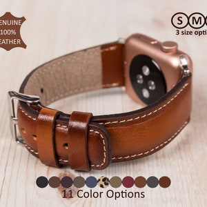 Custom Leather Apple Watch Band 38 40 41 42 44 45 46 49 mm, Handmade Apple Watch Strap, Personalized Galaxy, Fitbit, Pixel, Fossil Bands
