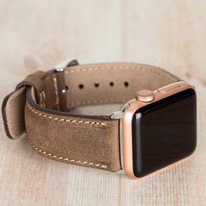Custom Leather Apple Watch Band 38 40 41 42 44 45 46 49 mm, Handmade Apple Watch Strap, Personalized Galaxy, Fitbit, Pixel, Fossil Bands image 8