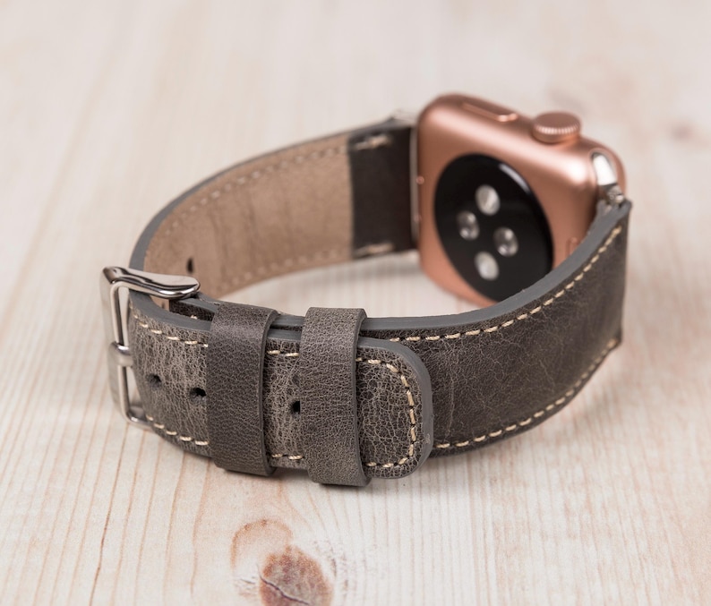 Custom Leather Apple Watch Band 38 40 41 42 44 45 46 49 mm, Handmade Apple Watch Strap, Personalized Galaxy, Fitbit, Pixel, Fossil Bands image 11